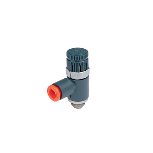 Pneumatischer Durchflussregler - MRF PUSH LOCK - METAL WORK - für Druckluft / Miniatur
