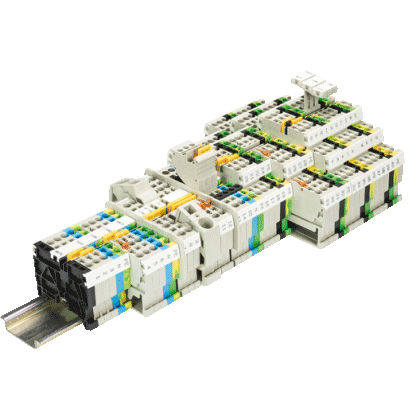 Klemmenblock auf DIN-Schiene - FASIS WKFN series - WIELAND ELECTRIC - Federdruck