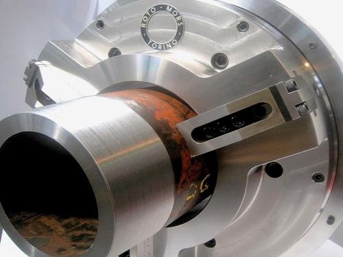 Kraftspannfutter - MC-PN - ROTOMORS - 3-Backen / Durchgangsbohrung / pneumatisch