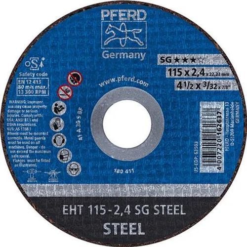 Metall-Trennscheibe - EHT 115-2,4 SG - PFERD - für Stahl / für Winkelschleifer / für tragbare Maschinen