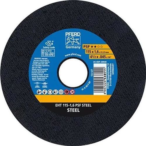 Metall-Trennscheibe - EHT 115-1,6 PSF - PFERD - für Stahl / dünn / für Winkelschleifer
