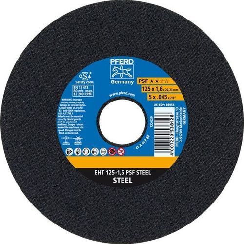 Metall-Trennscheibe - EHT 125-1,6 PSF - PFERD - für Stahl / dünn / für Winkelschleifer