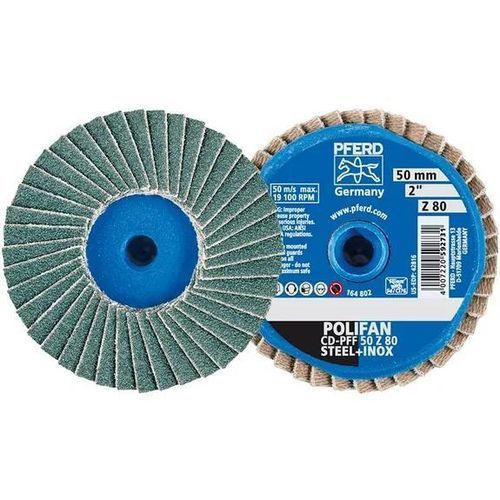 Aluminiumoxid-Lamellenscheibe - CD PFF 50 Z 80 - PFERD - mit Vertikallamellen / Zirkoniumoxid / zur Endbearbeitung