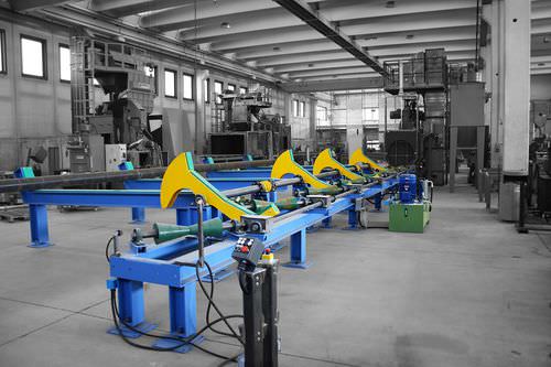 Rollbahn-Strahlanlage - ELI - TURBOTECNICA - für Rohre / für Walzen / kontinuierlich
