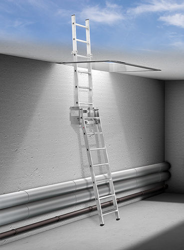 Edelstahlleiter - H-CSL - Hailo Professional - Falt / für Bedachungen