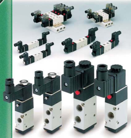 Magnetbetriebenes Pneumatik-Wegeventil - V series - Farbo - 3/2-Wege / 5/2-Wege / 5/3-Wege