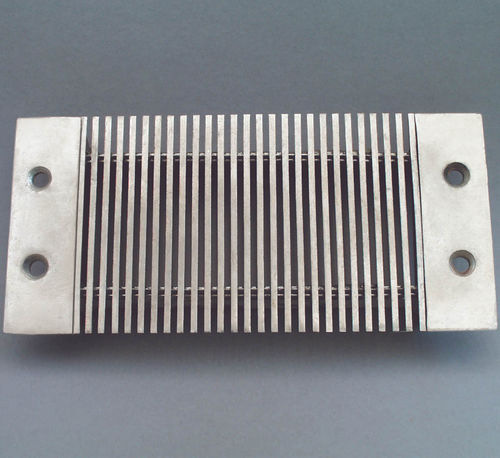 Edelstahl-Förderband - 1200 - Steinhaus - verzinkt / Rippenprofil / Industrie