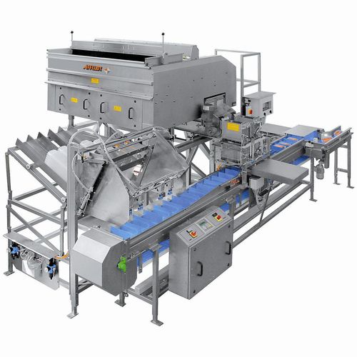 Kontinuierliche Wiegemaschine - AVN 112-CW 12EV-K - Affeldt Maschinenbau GmbH - für die Lebensmittelindustrie / mit Schwingförderer / Edelstahl