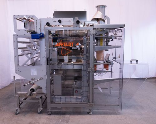 Vollautomatische Abfüllmaschine mit Traysealer - AVN E350 SCD - Affeldt Maschinenbau GmbH - für Säcke / für Milchprodukte / für die Lebensmittelindustrie