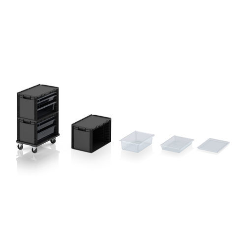 Lagerschrank - ESD SD series - AUER Packaging GmbH - auf Rollen / mit Schublade / Metall