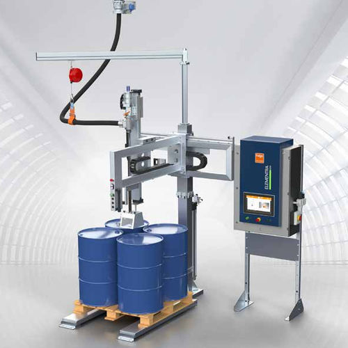 Füllmaschine für Fässer auf Paletten - ELEMENTRA&reg; 17 - Feige Filling - halbautomatisch / IBC / für Flüssigkeiten
