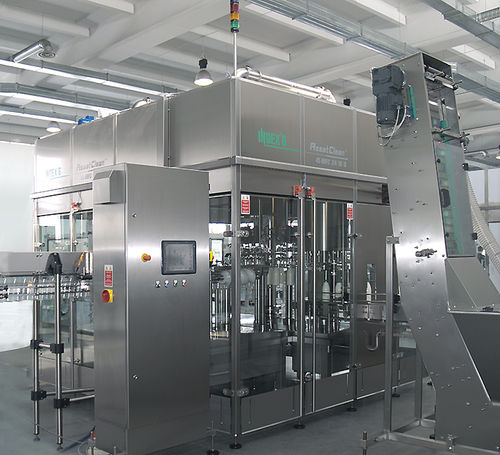 Automatische Füllmaschine - AssetClean™ 49 synchrobloc series - INDEX-6 - für Flaschen / für Flüssigkeiten / linear