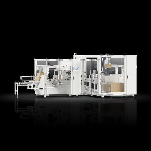 Horizontaler Kartonpacker Palettierer - PEWO-form SLP D20 series - Pester Pac Automation - vollautomatisch / mit Klebeband / Hotmelt-Klebstoff