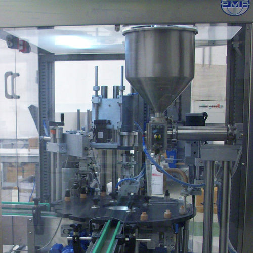 Abfüll- und Schraubverschlussanlage / Monoblock - MFC - PMR System Group - volumetrisch / für Kosmetik / automatisch
