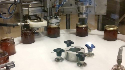 Füll Verschließ Etikettiermaschine / für Honig - RTE3U - PMR System Group - automatisch / für Soße / für Creme