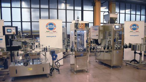 Füll Verschließ Etikettiermaschine / Emulsion - RTE2U - PMR System Group - linear / für Kosmetik / Flaschen