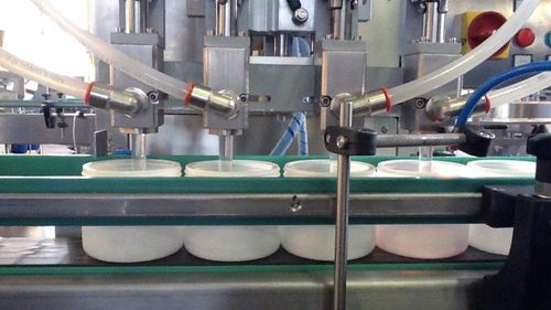 Automatische Abfüll- und Etikettiermaschine - RTE4U - PMR System Group - Gelcoat / für hochviskose Flüssigkeiten / für Gläser