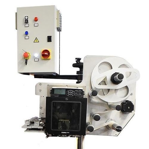 Drucker mit Etikettenaufbringer / zur Seitenetikettierung - PN - PMR System Group - zur Oberseitenetikettierung / für Kosmetik / für Säcke