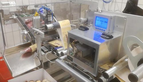 Drucker mit Etikettenaufbringer / für die Lebensmittelindustrie - M3005S - PMR System Group - rundumschließend