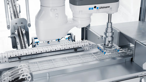Flexibler Beschicker - SyPro - Uhlmann Pac-Systeme GmbH & Co. KG - für Pharmaprodukte / Einwegspritzen / automatisch