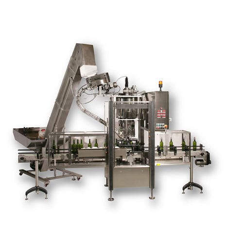 Verschluss- und Etikettiermaschine / mit Rollendichtung - Zalkin - Dreh / automatisch / für Aluminium