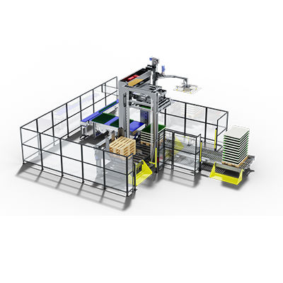 Schicht-Entpalettierer - VEGA80 - TMG Impianti S.p.a. - für Glasflaschen / für Schalen / Umschlag