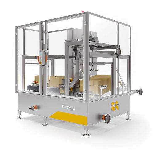 Automatischer Kartonaufrichter - FORMEC - TMG Impianti S.p.a. - Hotmelt-Klebstoff / mit Klebeband / mit präzisem Faltvorgang