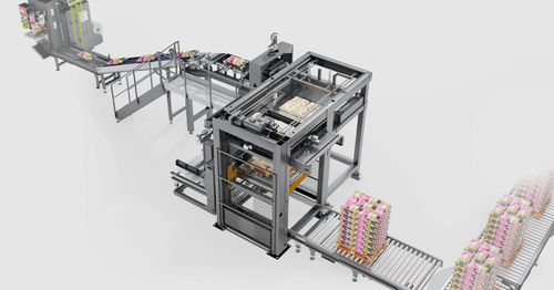 Schichtpalettierer - APM - TMG Impianti S.p.a. - für Beutel / für Granulat / automatisch