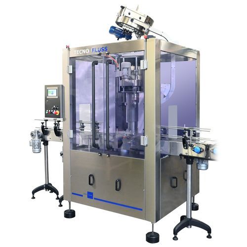 Dreh-Schraubverschlussanlage - MTR 6 &ndash; T6 &ndash; VP - SEVEN FLUSS S.r.l. - PLC-gesteuert / für die Lebensmittelindustrie / für die chemische Industrie