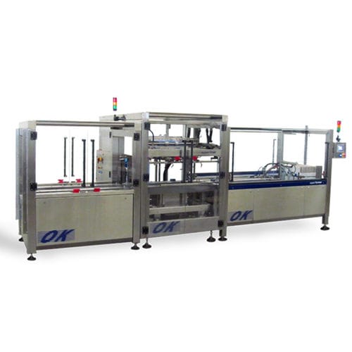 Kartonaufrichter mit Tüteneinschub - Superliner CL225 - OK International - automatisch / mit Klebeband / mit hohem Durchsatz