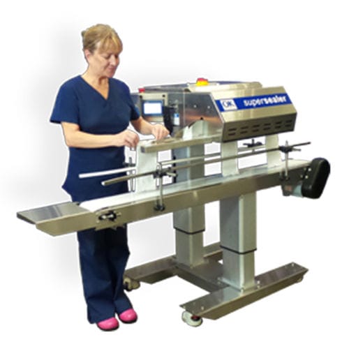 Dreh-Siegelmaschine - Supersealer MBS20 - OK International - halbautomatisch / für Säcke / medizinisch