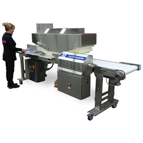 Heißluftsiegelmaschine - T-PAK 550  - OK International - halbautomatisch / für Säcke / für die Lebensmittelindustrie