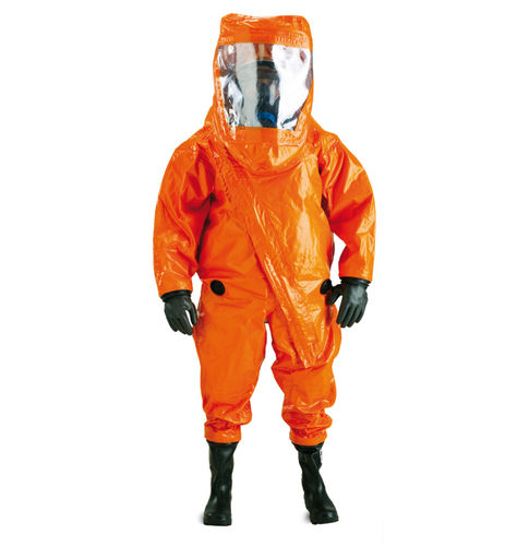 Chemikalienbeständiger Overall - ULM  - MATISEC - unisex / orange / mit Kapuze
