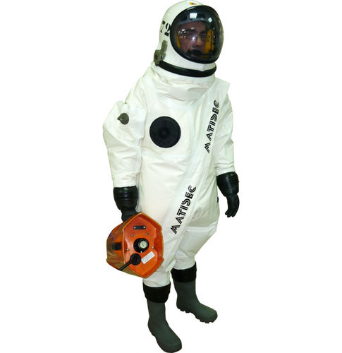 Chemikalienbeständiger Overall - ERGOLIER  - MATISEC - unisex / orange / mit Kapuze