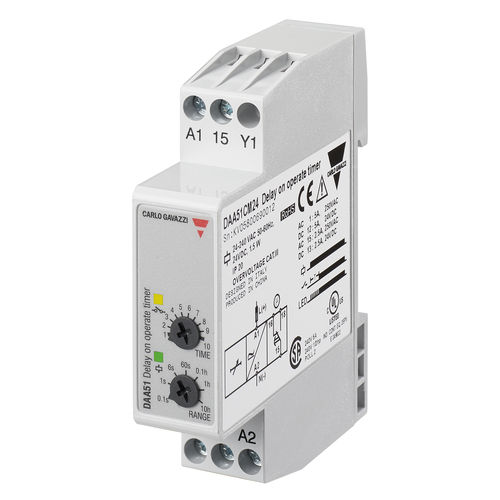 Elektronisches Zeitrelais - DAA51CM24 - CARLO GAVAZZI - Einschaltverzögerung / für DIN-Schiene / für Gehäuse