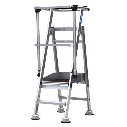 Aluminiumleiter - STABIL - TUBESCA - Plattform / versenkbar / für Regale