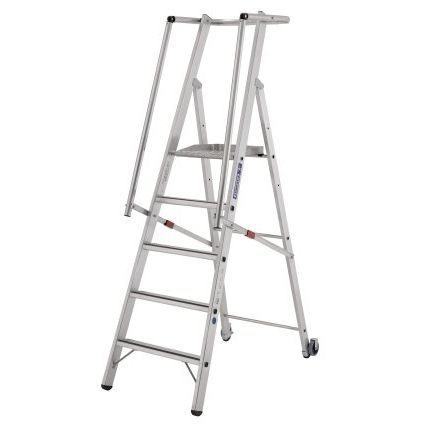 Mobile Trittleiter - MAGNUM 2 - TUBESCA - Aluminium / mit 2 Stufen / mit 3 Stufen
