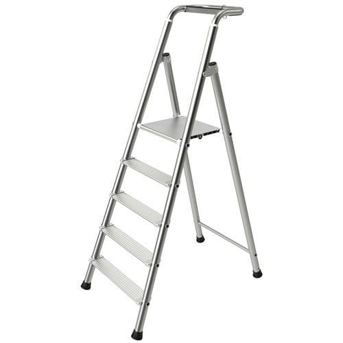 Sockelmontierte Trittleiter - PROBAT - TUBESCA - Aluminium / mit 4 Stufen / mit 5 Stufen