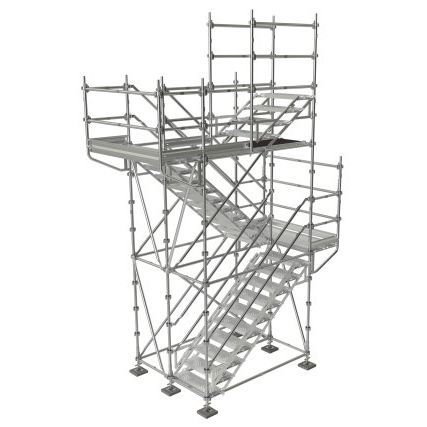 Treppe für Außenbereich - MECASTEP - TUBESCA - Aluminium / Stahl