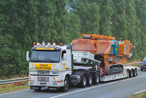 Baumaschinentransporter-Sattelauflieger - Jeepdolly - NOOTEBOOM - Gooseneck / Ultra-Tieflader / 3-Achsen