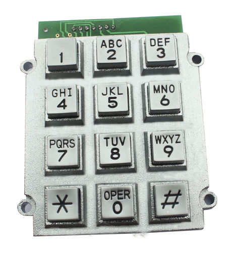 Nummernblock / 12 Tasten - KP2 - HONGKONG KOON TECHNOLOGY LTD - einbaufähig / Metall / Gummi