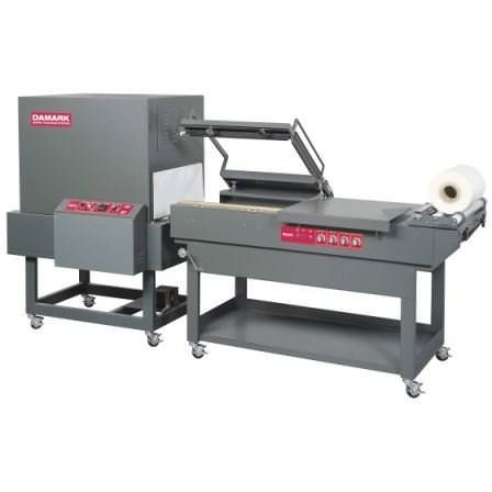 Halbautomatischer Winkelschweißer - SMC3042 - Plexpack Corp - mit Schrumpftunnel