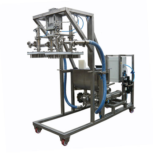 Automatische Füllmaschine - LINE 25 - Telm srl - für Creme / Tablett / für Nahrungsmittel