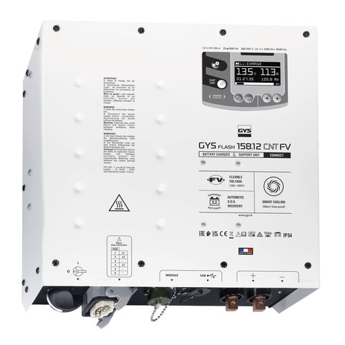 Lithium-Batterieladegerät - GYSFLASH 158.12 CNT FV - GYS - Blei / dreiphasig / USB