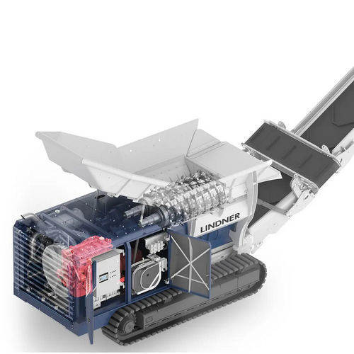 Mobiler Schredder - Urraco 75 - Lindner Recyclingtech GmbH - Primär / Zweiwellen / für Elektronikschrott