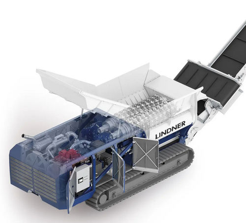 Mobiler Schredder - Urraco 95 DK - Lindner Recyclingtech GmbH - Primär / Zweiwellen / für Abfall