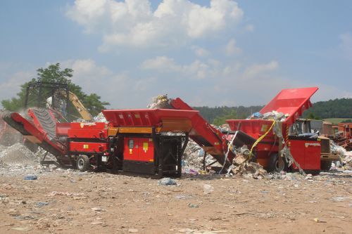 Metallrecyclinganlage - HAMMEL Recyclingtechnik GmbH - abgenutzte Reifen / Baustellenabfall / Metallabscheidung