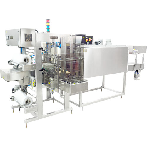Automatische Schrumpffolienverpackungsmaschine - SLC - Autopack Co., Ltd. - für Kunststoffflaschen / Schweißstange / für Schrumpffolienverpackung