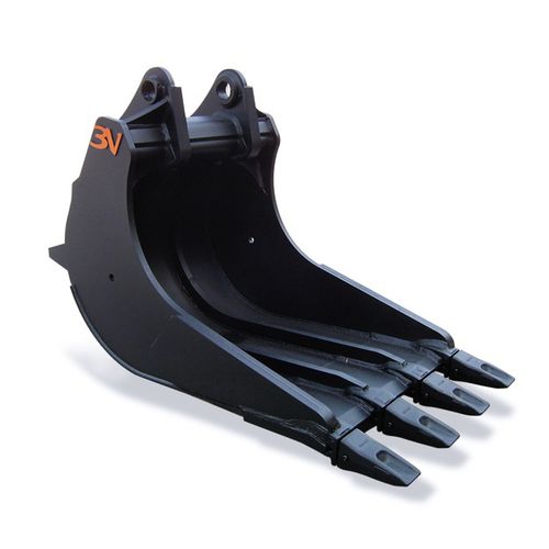 Standardschaufel mit Zähnen - WSC series - Trevi Benne - für Hydraulikbagger / für Lademaschinen / mit 4 Zähnen