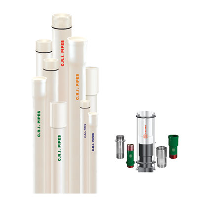 Rohr für Trinkwasser - UPVC - C.R.I. Pumps - Polymer / Gummi / für Baustellen